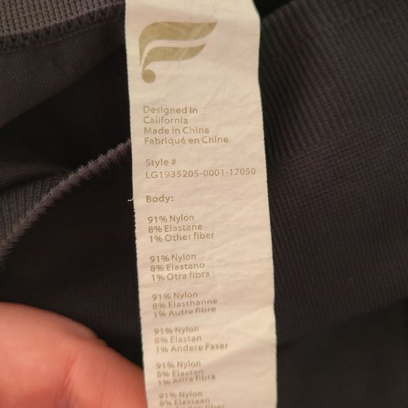 Fabletics Black High Waist Seamless Perforated Mesh Leggings Size L - Picture 7 of 10